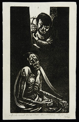 Expressionism 1946 linocut