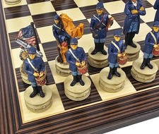 US American Civil War Generals Set with 14" Ebony & Maple Wood Board