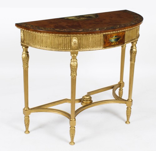 Antique satinwood hand painted - antique,
