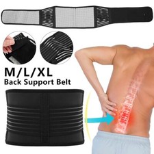Magnetic Self Heating Back Support Brace Lumbar Lower Waist Belt Pain Relief UK