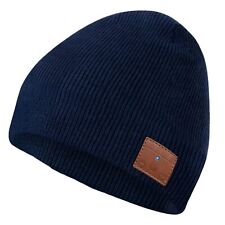 Wireless Bluetooth Beanie Hat Handsfree Music Headphones Speaker With Mic - Blue