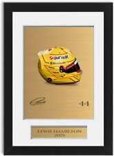 Lewis Hamilton 2025 Framed Signed Photo Display Helmet Poster Gift For F1 Fans