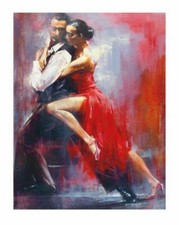 TANGO PEDRO ALVAREZ COUPLE  DECOR LARGE WALL ART CANVAS PICTURE 20x30INCH 