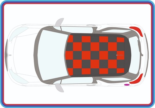 Chequered roof decals graphics - chequered,