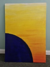 Stunning Large Oil On Canvas "No 8" "Blue Moon Rising" Sir Terry Frost 1915-2003