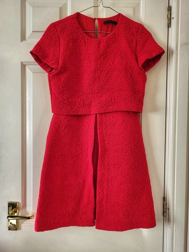 Zara trafaluc red textured - zara,