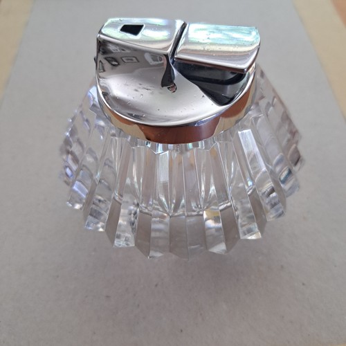 1950s crystal glass table - ,