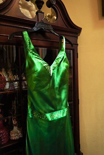 Morgan womens green satin - womens,