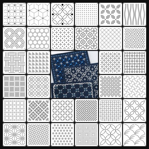 32x sashiko stencil - 32x,