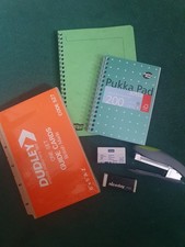 Home Office supplies, Stationary Bundle, staples, ruled book size A5, A6