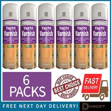 6 x CLEAR YACHT VARNISH SPRAY