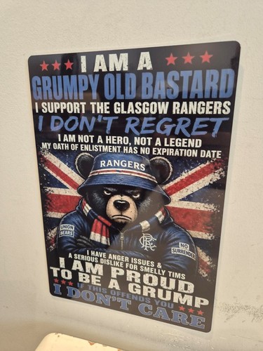 Rangers funny sign - funny, (a4)