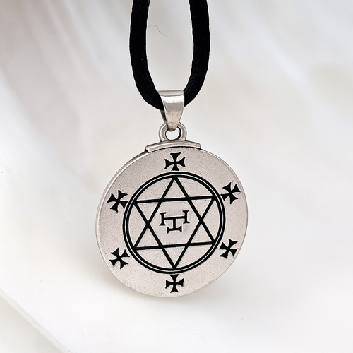Hexagram pendant hex necklace - hexagram,