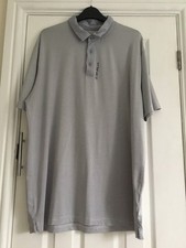 Stuburt Grey Stripe Golf Polo L 