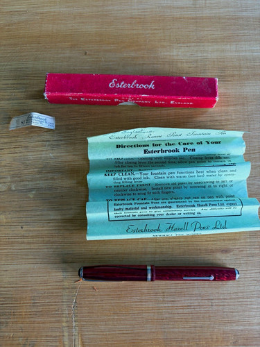 Vintage esterbrook marbled red - vintage,