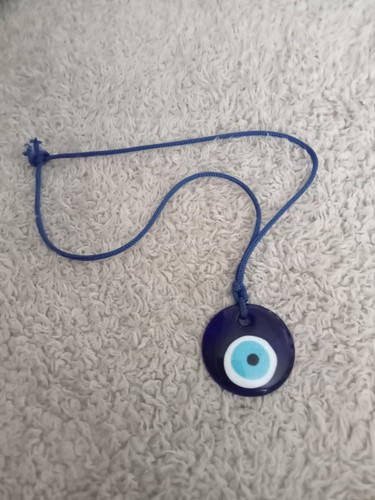Blue evil eye pendant car - blue,