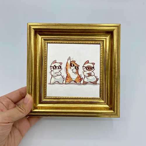 Three dancing sunglasses cats - sunglasses,