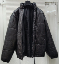VINTAGE BOY LONDON  DESIGNER WINTER MEN'S REAL LEATHER BLACK JACKET SIZE L 