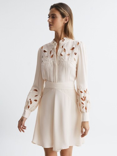 Reiss womens clara fitted lace - reiss,