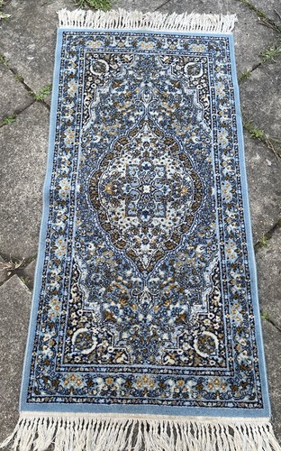 Vintage kashmir rug blue - kashmir?,
