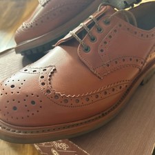 Regent Shoes Brogues Size 8.5 Broxburn  Brown Tan Country Boots Commando Sole