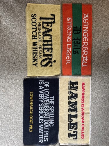 Vintage cloth beer mats set - mats,