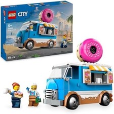 LEGO City Donut Truck Toy with 2 Minifigures Set (60452) | Ages 5+