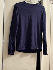 Isobaa Mens Merino Long Sleeve Base Layer Crew Neck 