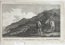 Original 1790 Engraving INHABITANTS OF NORTON SOUND Alaska Captain James Cook
