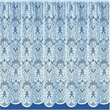 Nottingham Lace Caravan Kitchen Short Drops White Net Curtain Sold by the Metre