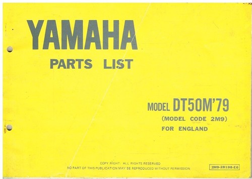Yamaha dt50m uk - dt50m, 2m9)