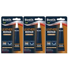 3 X Bostik Leather Repair Ultra Strong Flexible Bond Adhesive Clear Glue 20ml