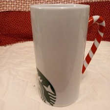 Starbucks Christmas Candy Cane Handle Tall Mug