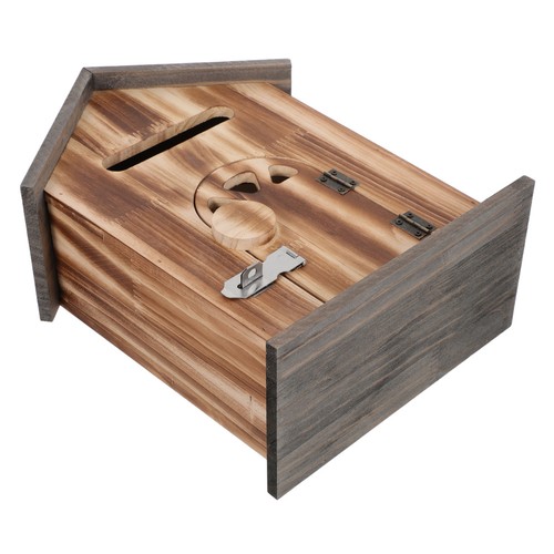 Wooden post box large - wooden,