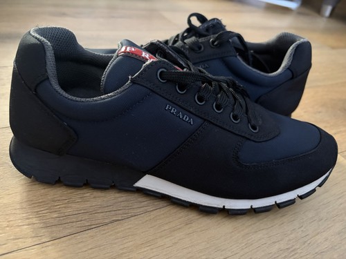 Prada men black low - black, lace