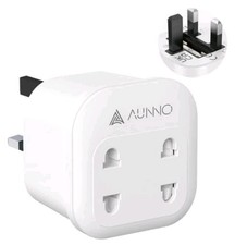 Double Shaver Plug Adaptor UK, 2500W 2 Way Plug Adapter for Bathroom Electric...
