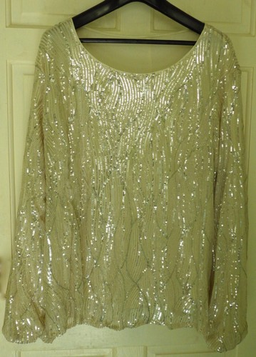 Ladies sequin top size 2xl - top,