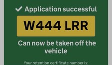 W444 lrr personalised number - personalised,