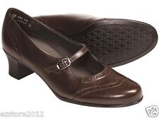 New $160 Munro American Womens Isabel Saddle Brown Leather Mary Jane Dress Shoes