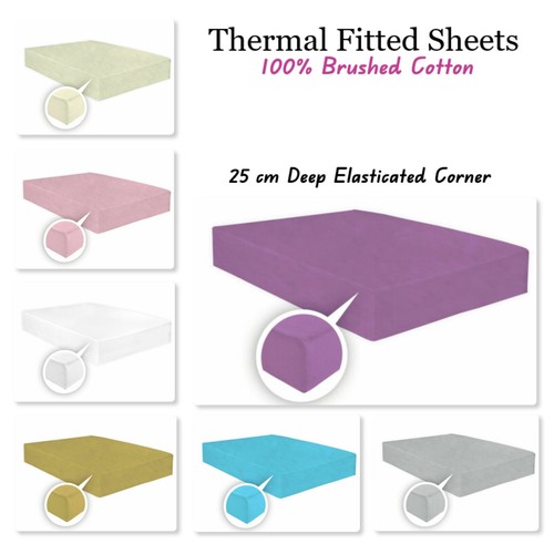100 brushed cotton fitted - 100%,