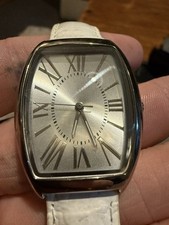 M&S Ladies Watch White Leather