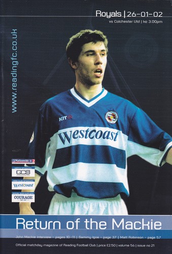 Reading colchester united 26 - reading, v