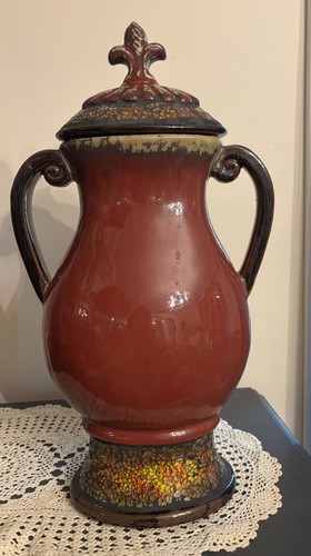 Large red glazed - red, vase