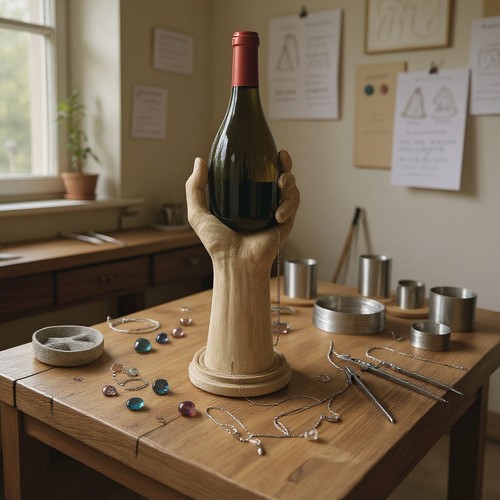 Hand wine bottle holder - hand,