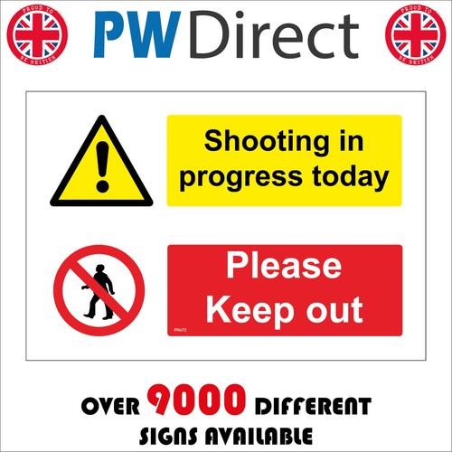 Sign shooting progress - sign,