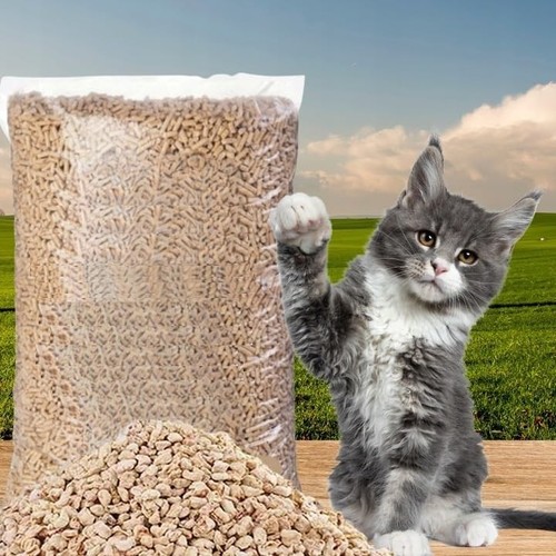 Lightweight wood pellet cat - wood,