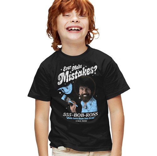 Bob ross mistakes kids - bob, shirt