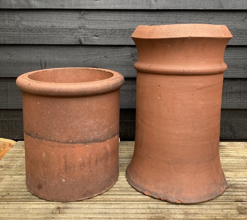 Victorian red chimney pots - x,