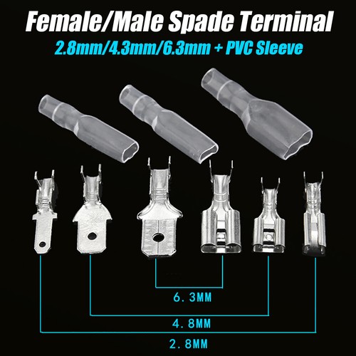 6 3mm female male - 2.8/4.8/6.3mm, female/male