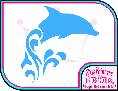 Dolphin beach ocean sticker - ocean,
